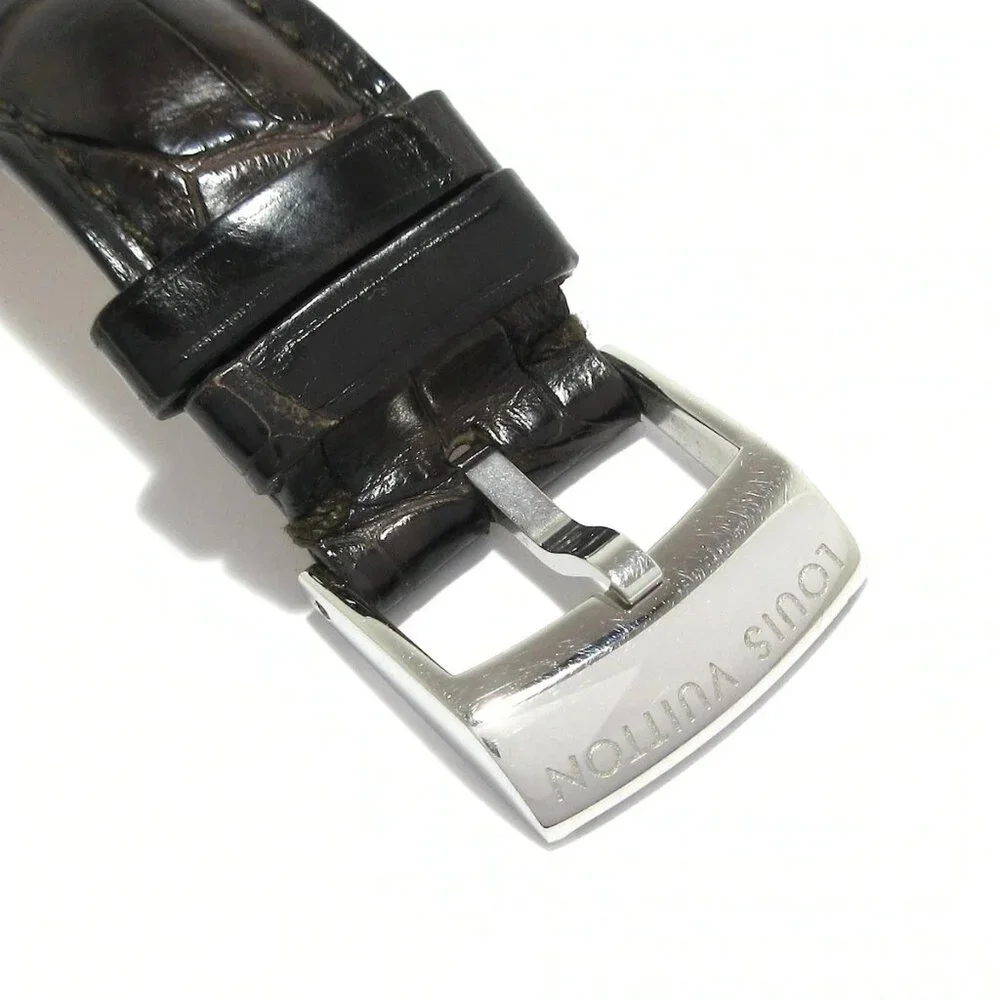 LOUIS VUITTON Tambour Chronograph Q1321 R***** Dark Brown Unisex Wrist Watch - Picture 8 of 12